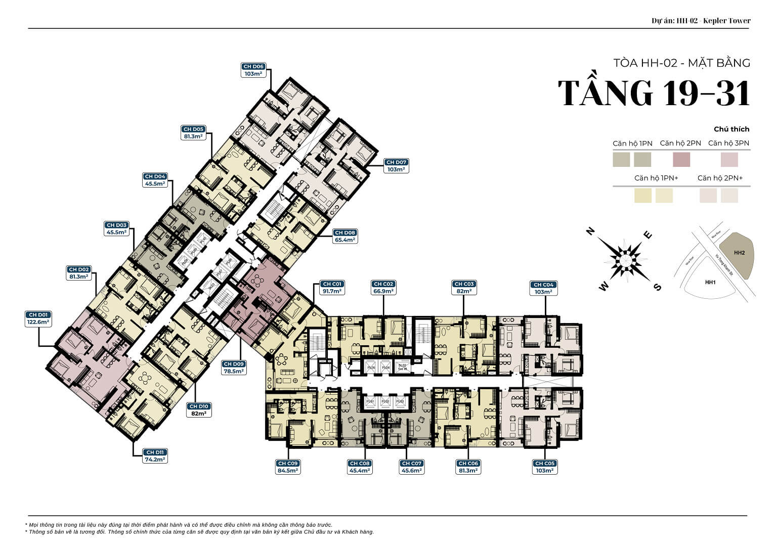 Mặt bằng Kepler Land Tower