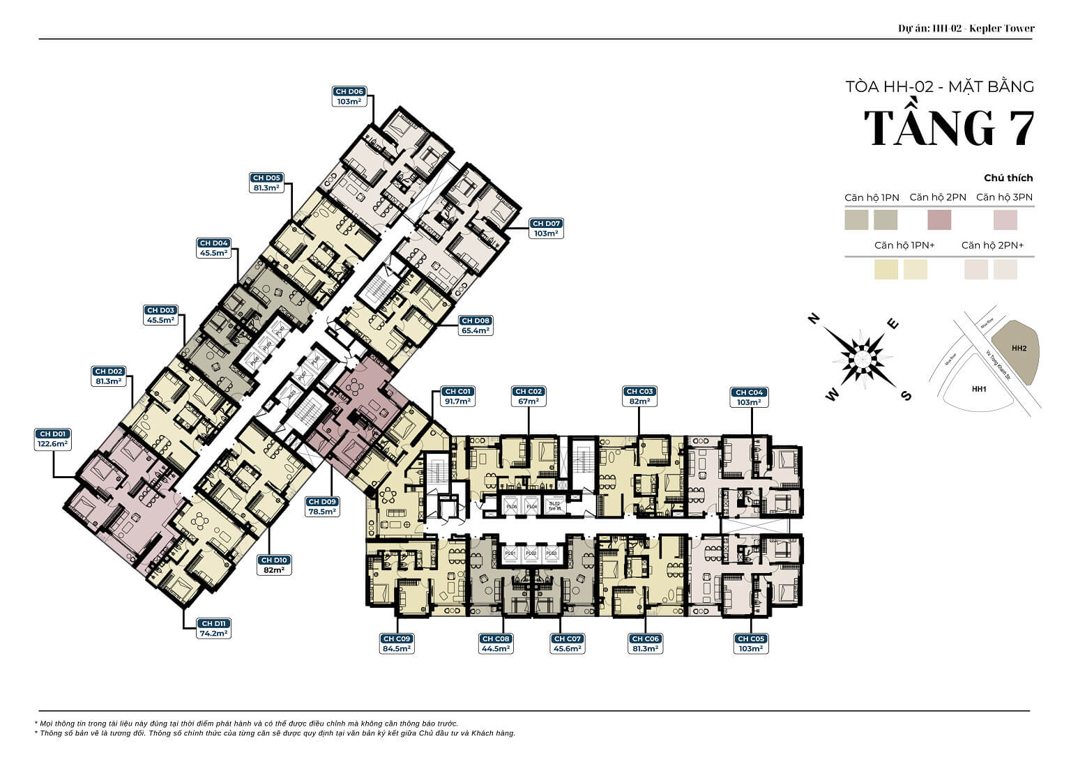 Mặt bằng Kepler Land Tower