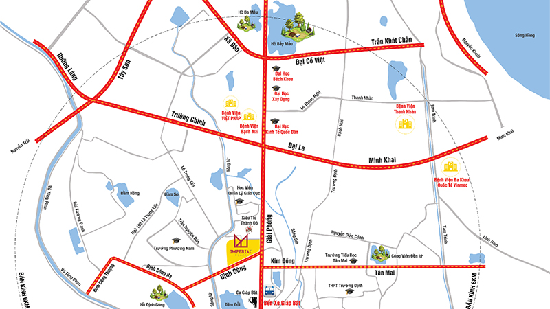 Vị trí Liền kề 360 Giải Phóng