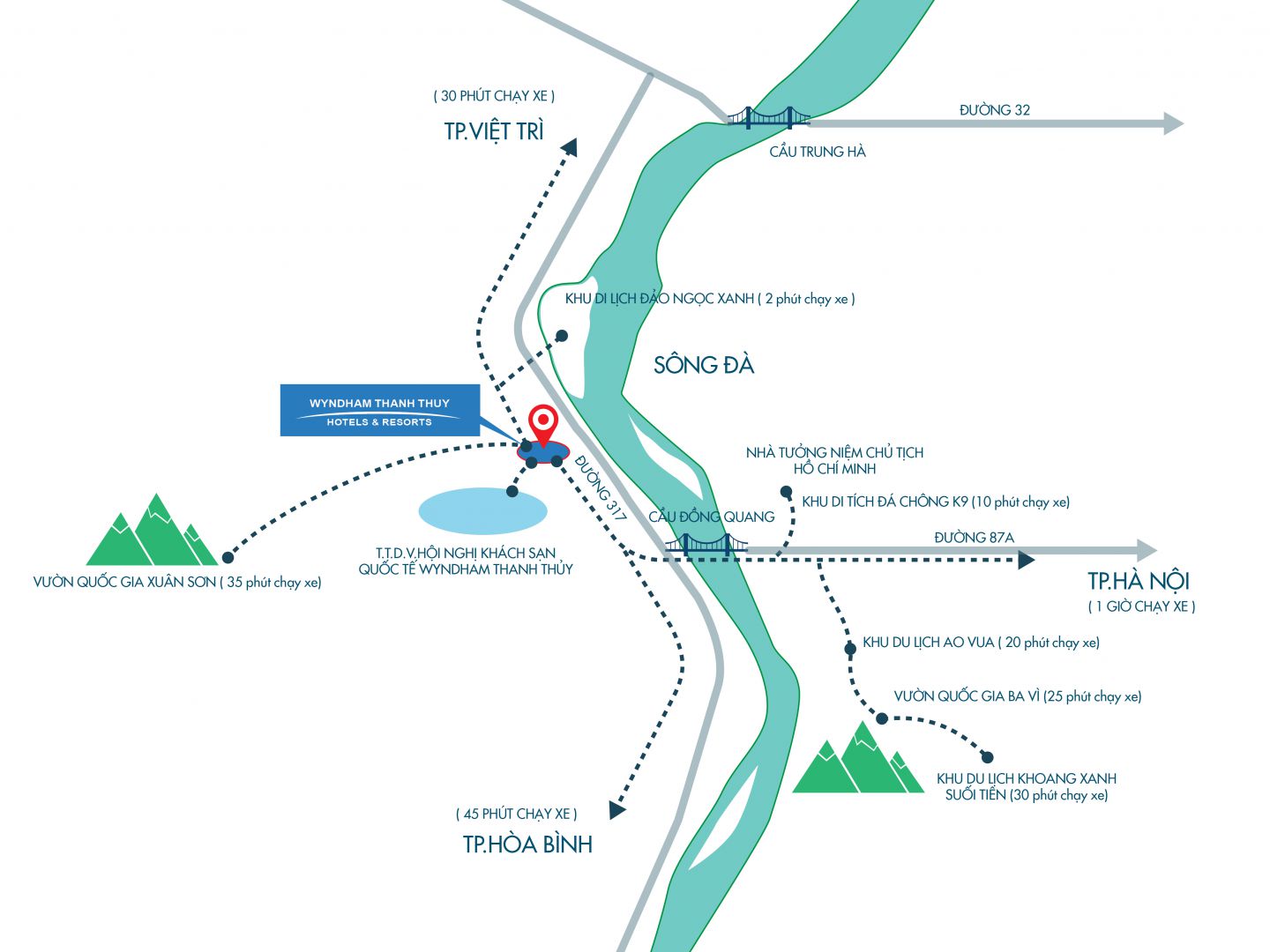 Vị trí Wyndham Lynn Time Thanh Thủy