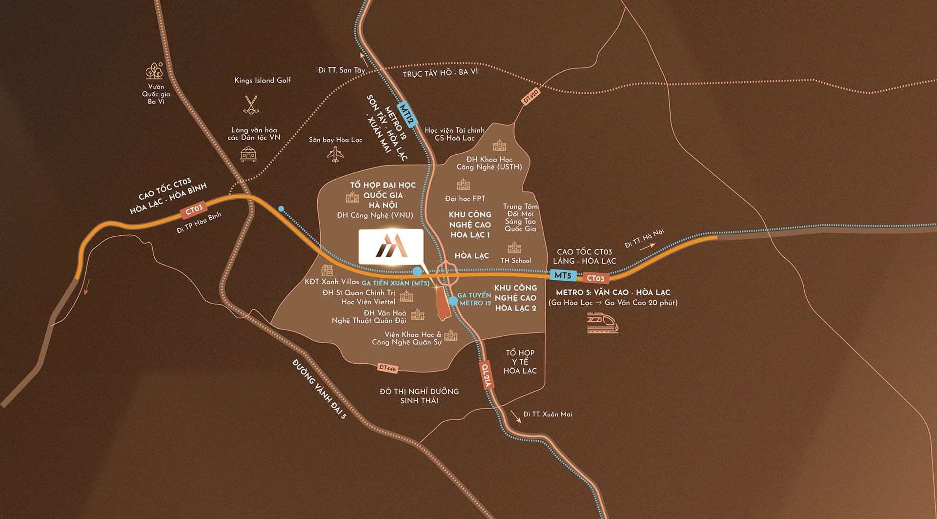 Vị trí Hòa Lạc Metro City
