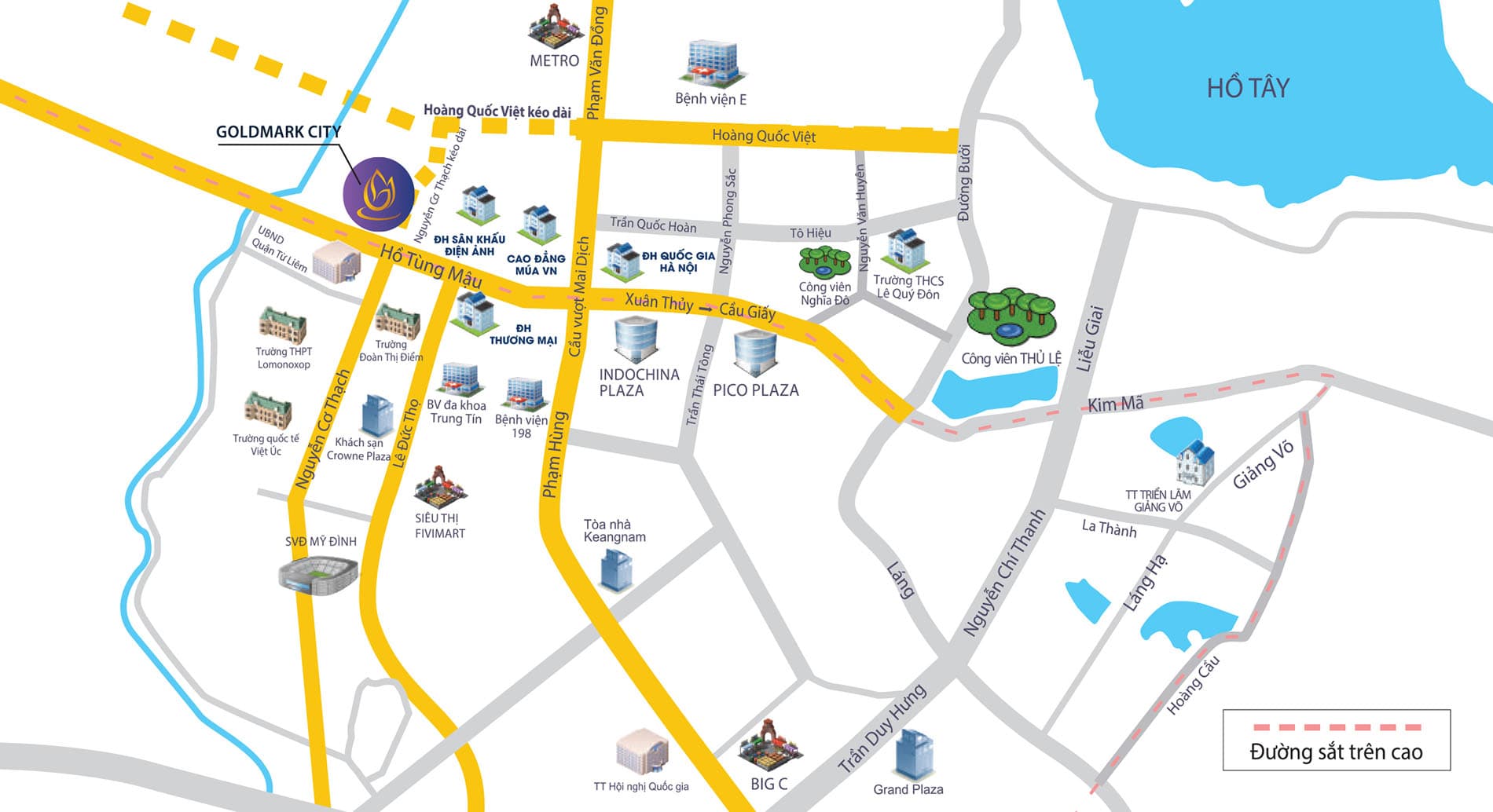 Vị trí Rox Tower Hồ Tùng Mậu