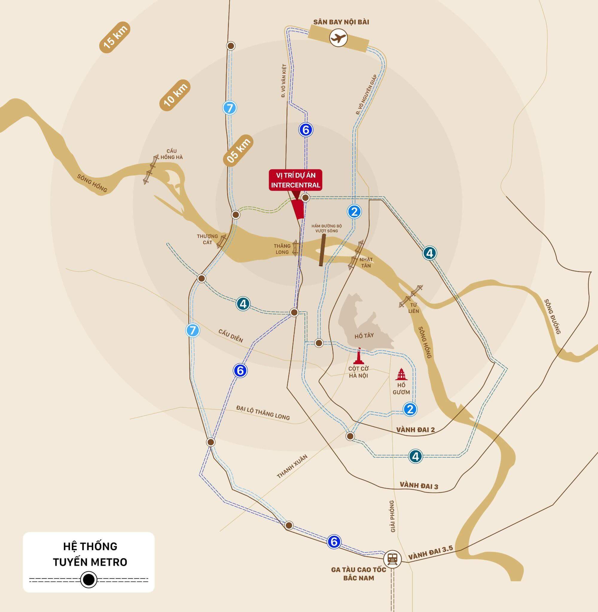 Vị trí The InterCentral Đông Anh