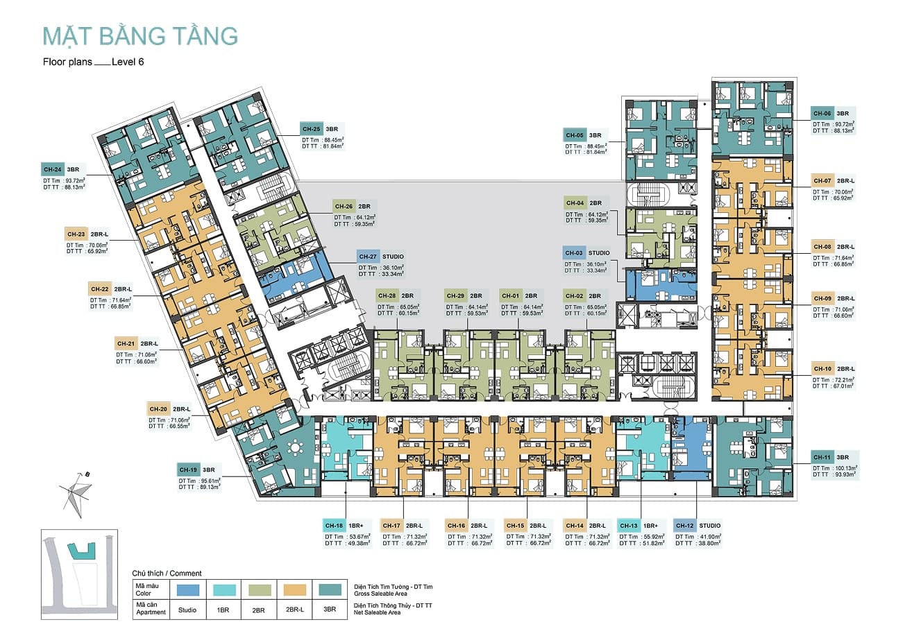 Mặt bằng tầng điển hình Mangala Complex