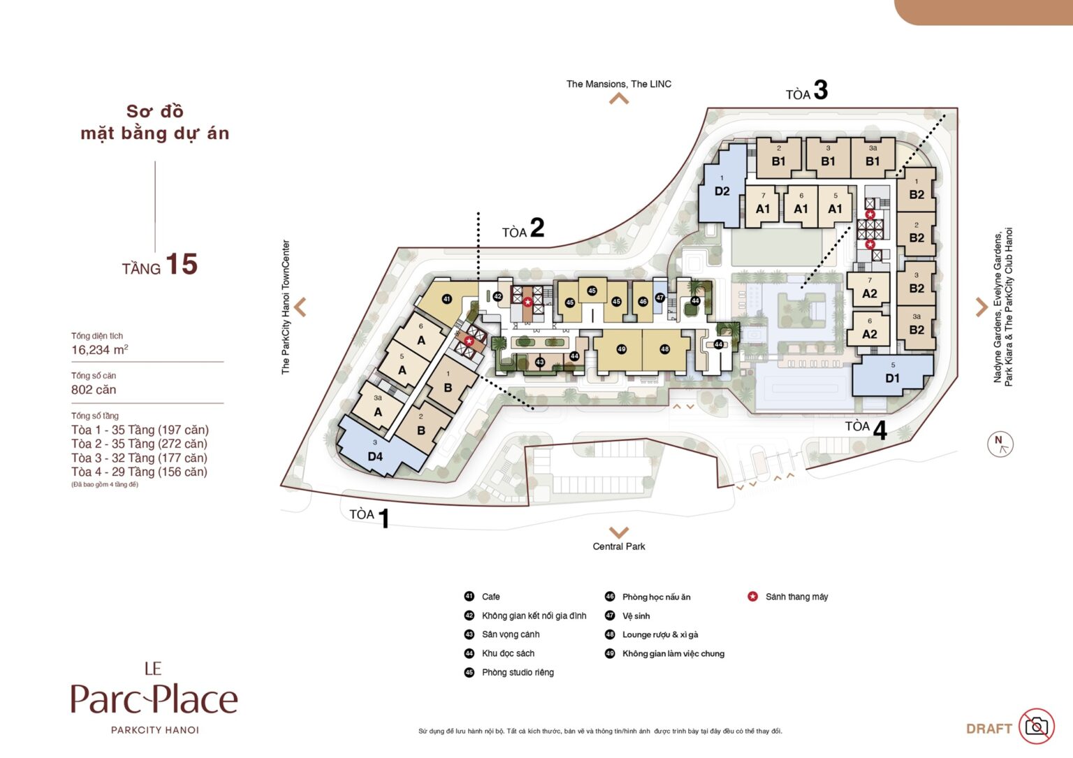 Mặt bằng dự án Le Parc Place