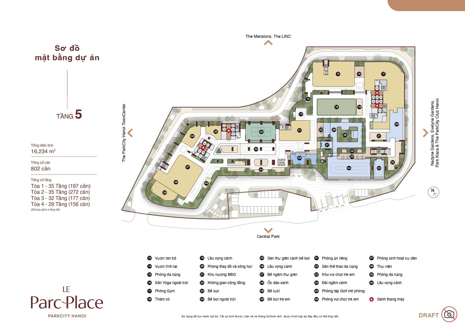 Mặt bằng dự án Le Parc Place