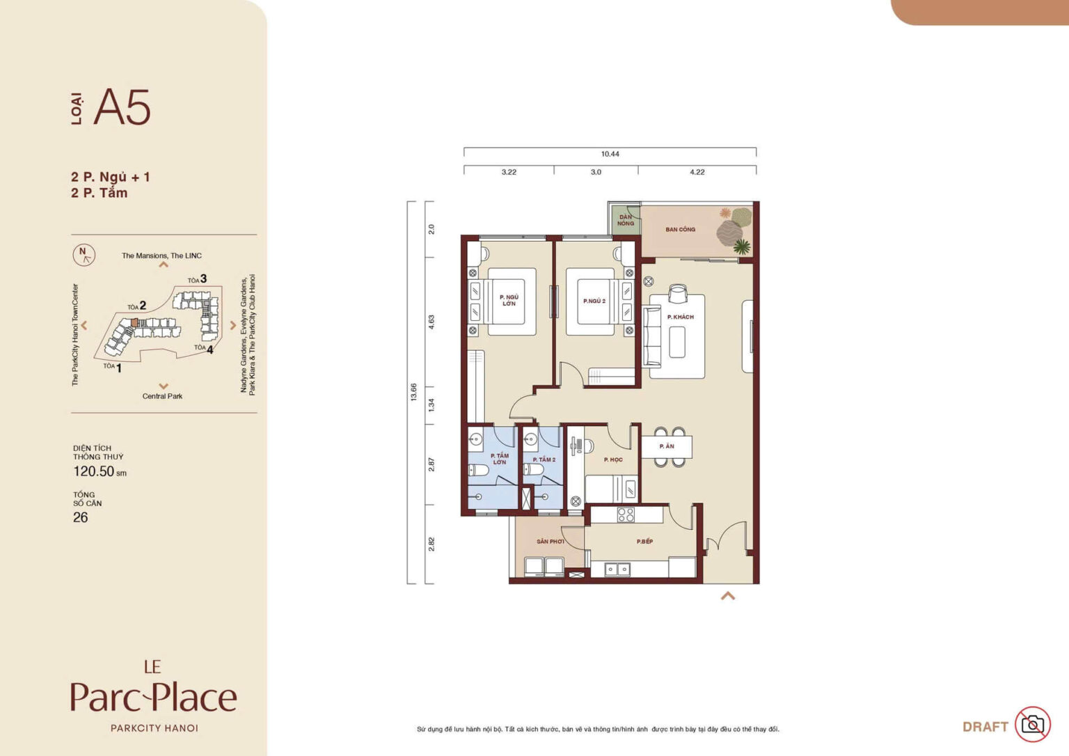 Thiết kế căn hộ Le Parc Place