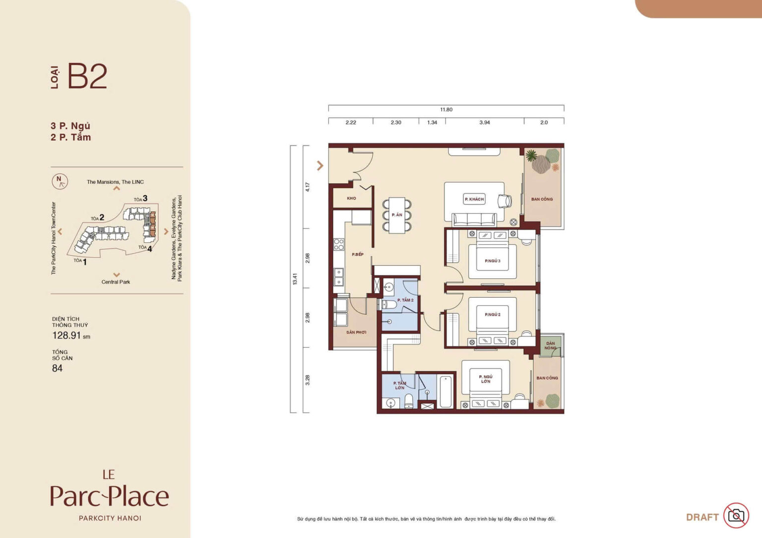 Thiết kế căn hộ Le Parc Place