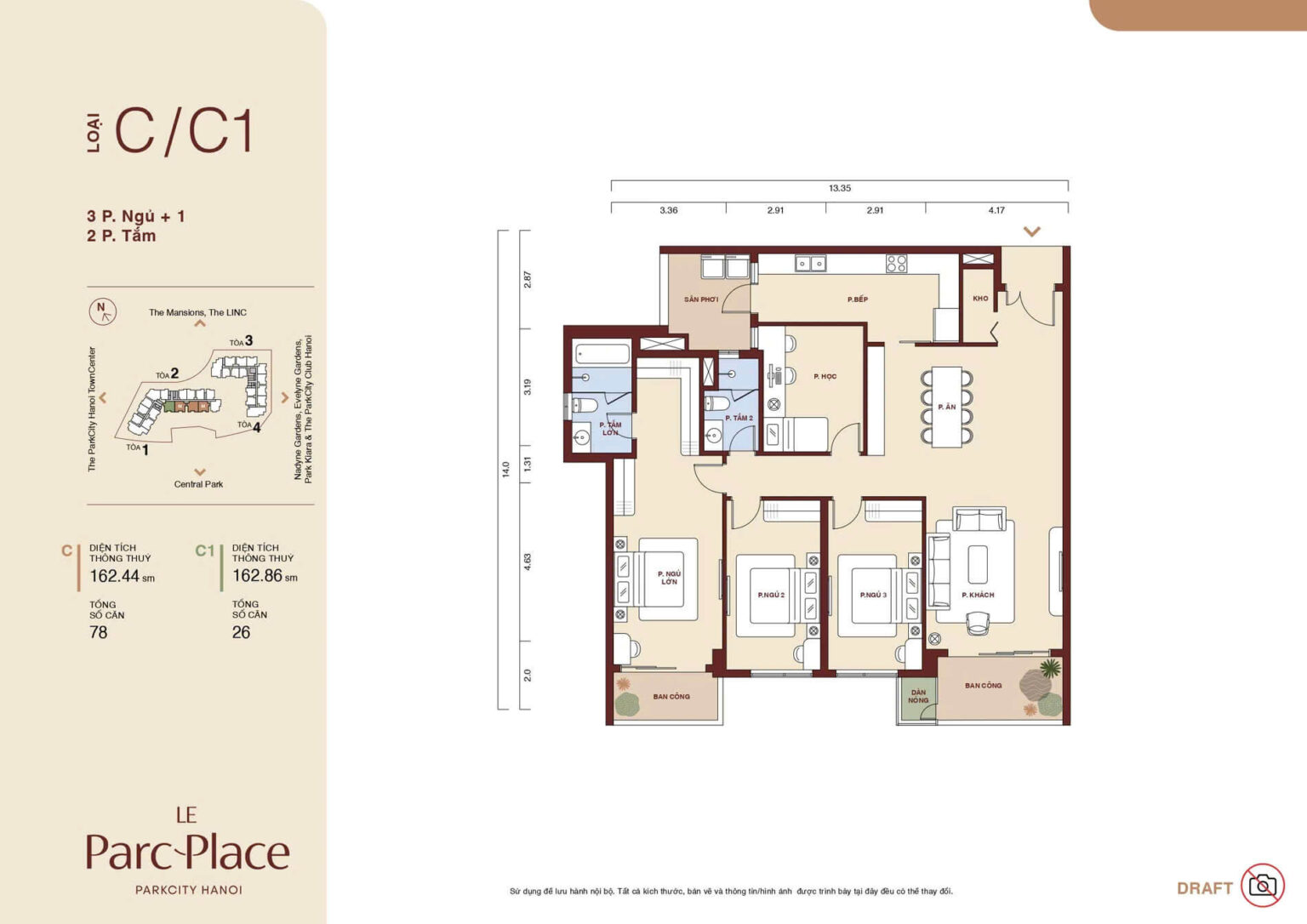 Thiết kế căn hộ Le Parc Place