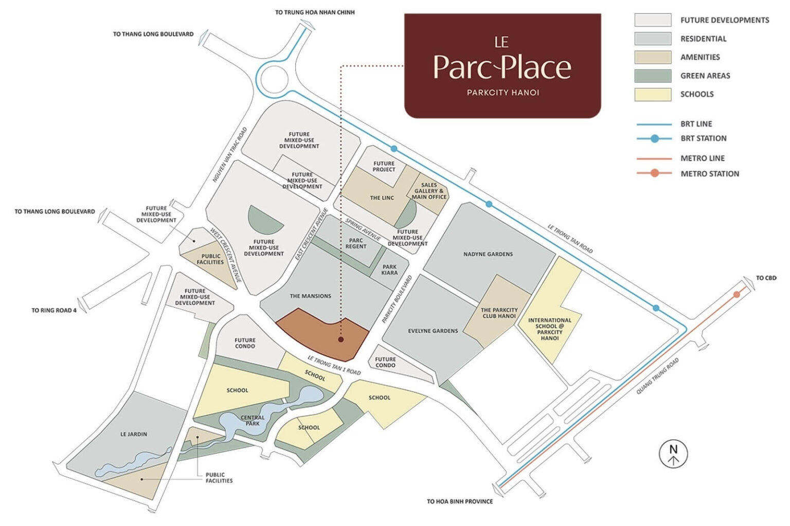 Vị trí chiến lược dự án Le Parc Place