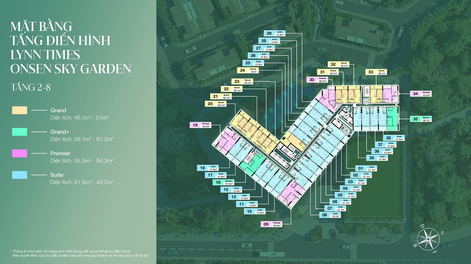 Mặt bằng dự án căn hộ Lynn Times Onsen Sky Garden
