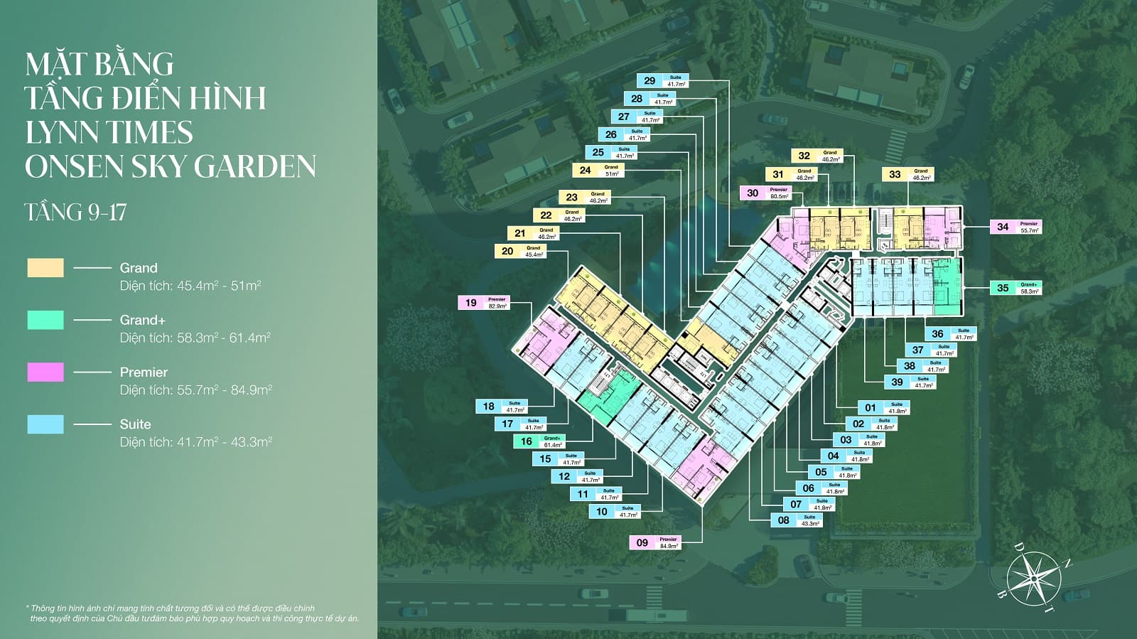 Mặt bằng dự án căn hộ Lynn Times Onsen Sky Garden