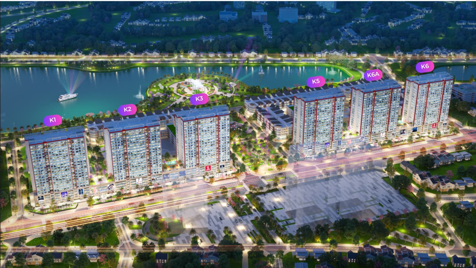 Các tòa căn hộ tại dự án Khai Sơn City
