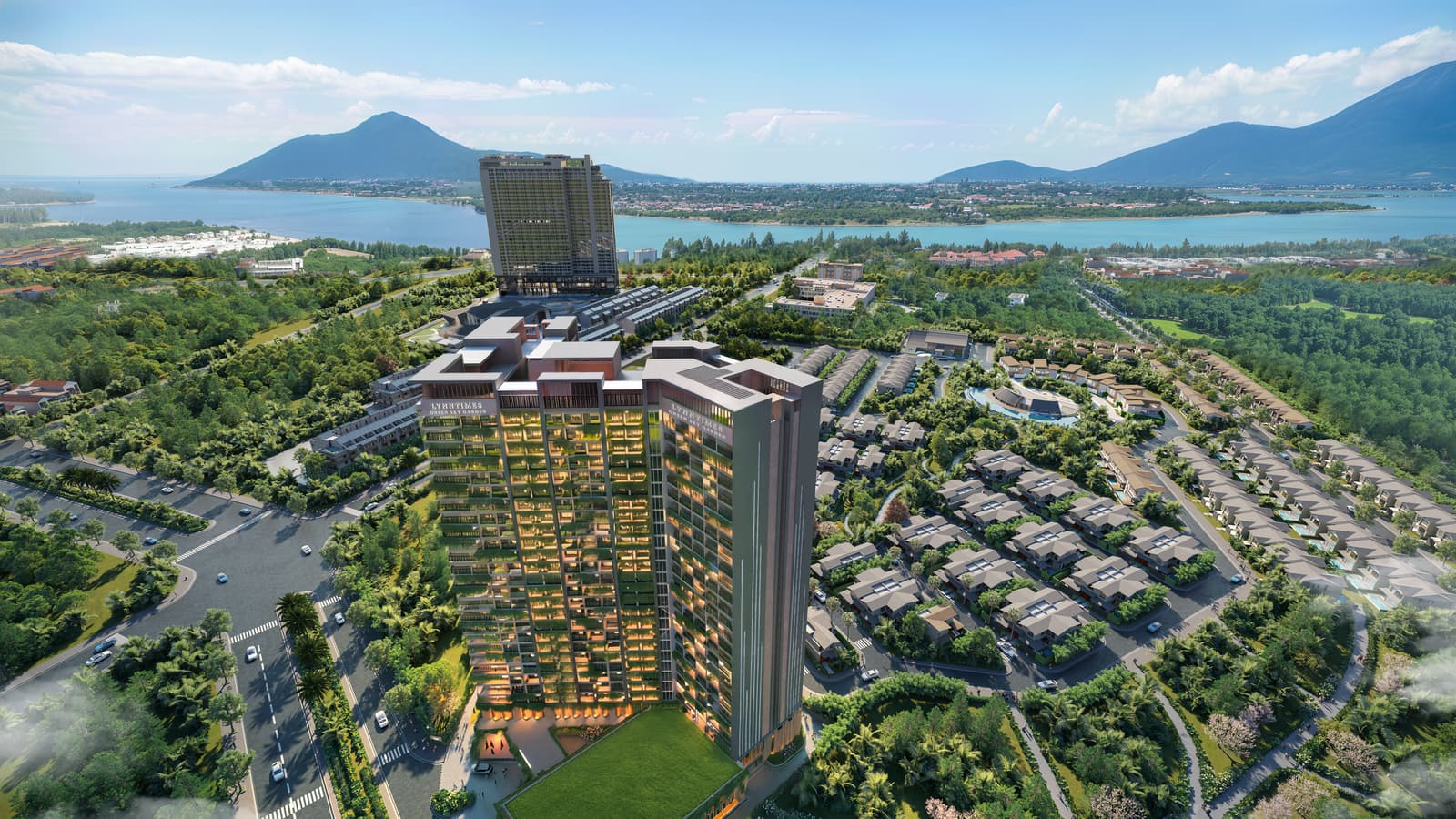 Phối cảnh tổng thể dự án căn hộ nghỉ dưỡng Lynn Times Onsen Sky Garden Thanh Thủy